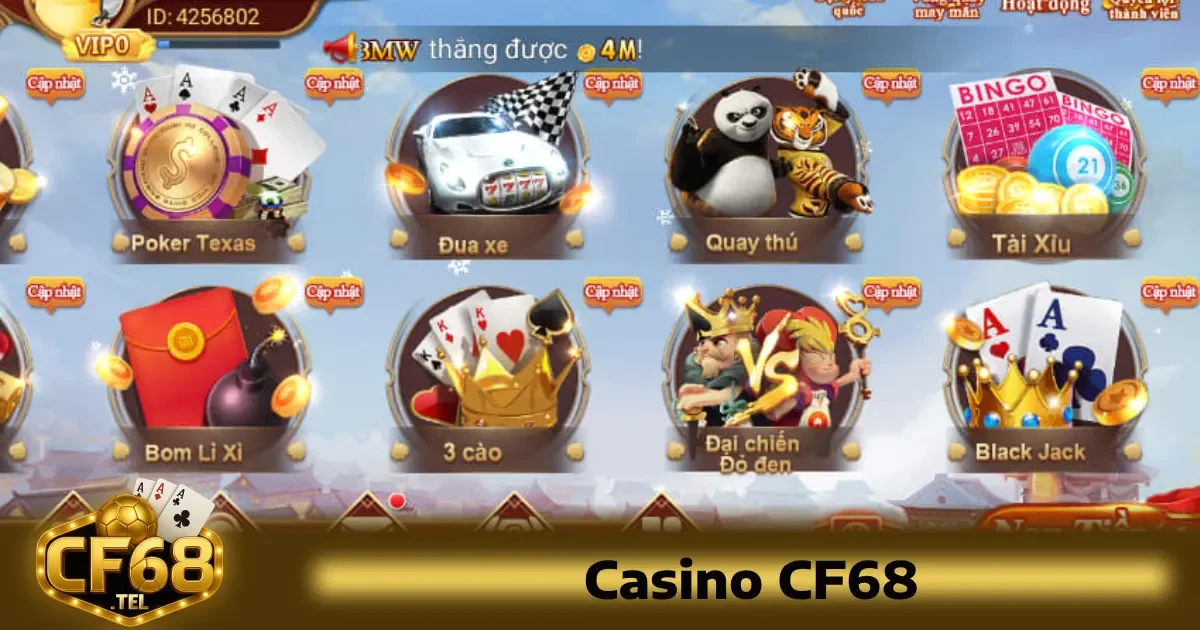 Casino CF68 cung cấp các mức cược phù hợp với từng nhóm người chơi, từ người mới bắt đầu đến các cao thủ có kinh nghiệm chơi lâu năm.