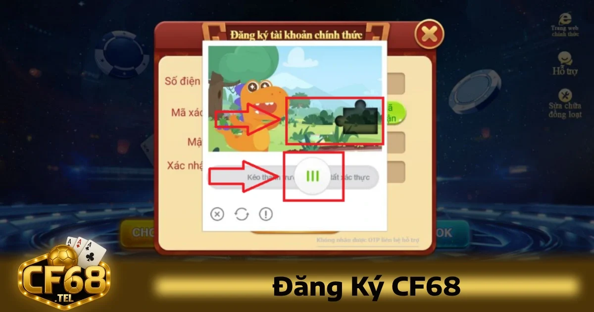 Các bước xử lý các vấn đề thường gặp khi đăng ký CF68