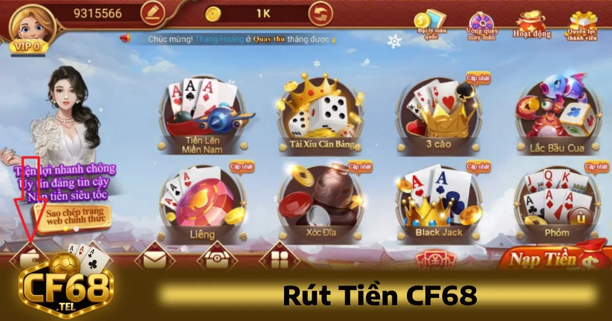 Việc rút tiền CF68 về tài khoản ngân hàng yêu cầu người dùng tuân thủ các bước cụ thể nhằm đảm bảo sự an toàn và chính xác